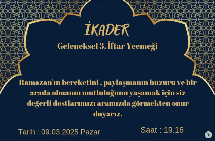 Geleneksel 3. İftar Yemeği